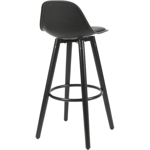 Tabouret De Bar Avec Pieds En Bois De Hêtre 39,5 X 44 X 91 Cm