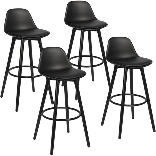 Tabouret De Bar Avec Pieds En Bois De Hêtre 39,5 X 44 X 91 Cm