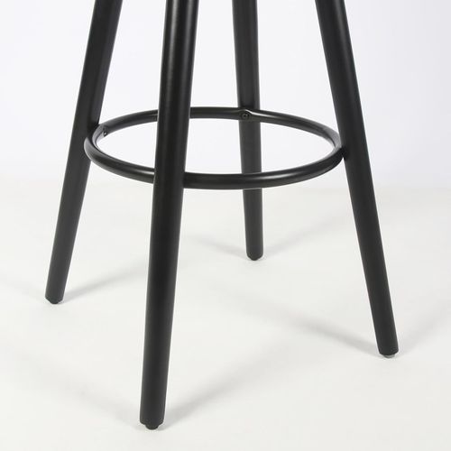 Tabouret De Bar Avec Pieds En Bois De Hêtre 39,5 X 44 X 91 Cm
