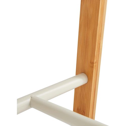 Portant à Vêtements En Bambou Naturel Et Métal 93 X 50 X 173 Cm