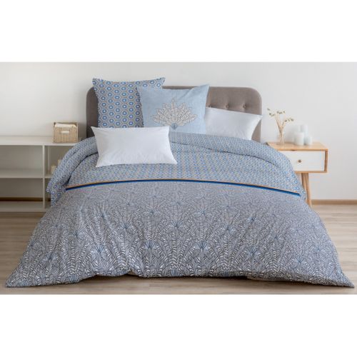 Louxor Parure De Couette 100% Coton Couleurs - Bleu, Matière - 100% Coton, Tailles - 240 X 260 Cm