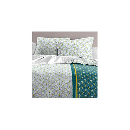 Le Rainbow Parure De Couette 100% Coton - Vert - 240x260 Cm