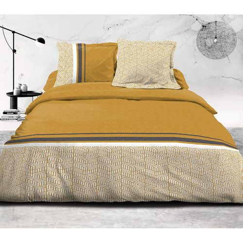 Le Tilt Parure De Couette 100% Coton - Jaune - 240x260 Cm