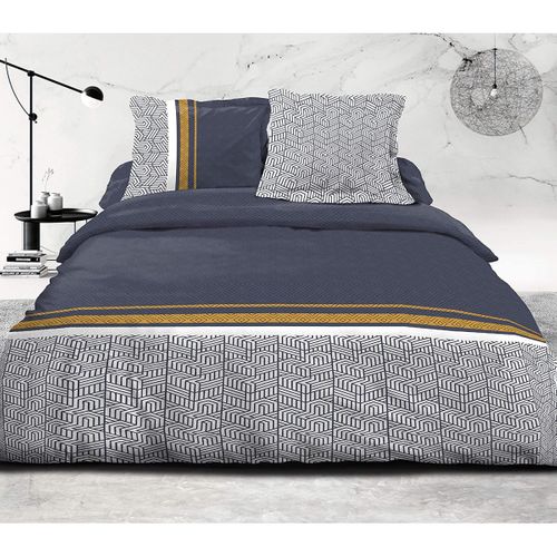 Le Tilt Parure De Couette 100% Coton - Bleu - 240x260 Cm