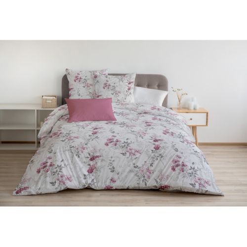 Pompadour Parure De Couette 100% Coton - Rose - 240x260 Cm