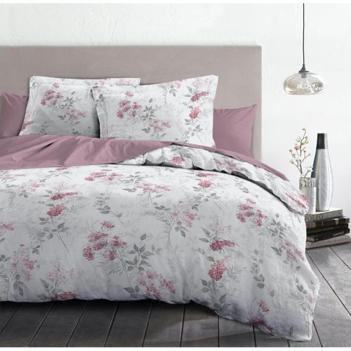 Pompadour Parure De Couette 100% Coton - Rose - 240x260 Cm