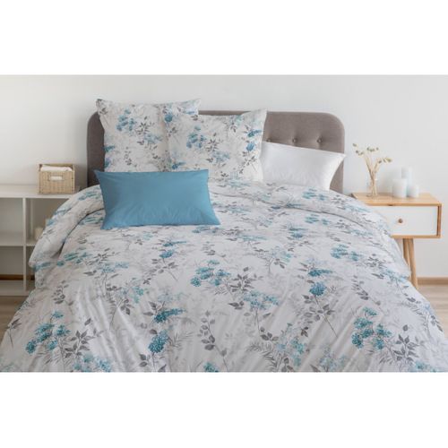 Pompadour Parure De Couette 100% Coton - Bleu - 240x260 Cm