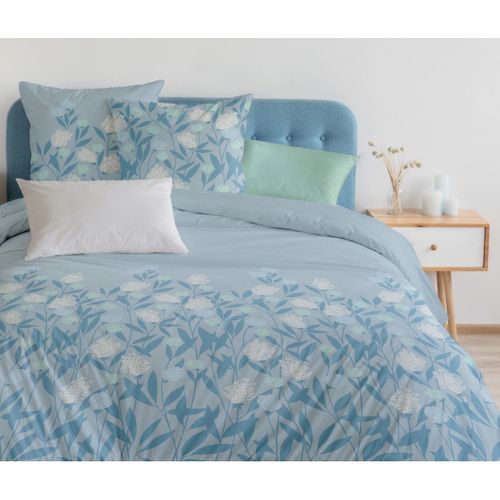 Tempete Florale Parure De Couette 100% Coton - Bleu - 220x240 Cm
