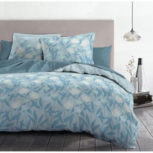 Tempete Florale Parure De Couette 100% Coton - Bleu - 220x240 Cm