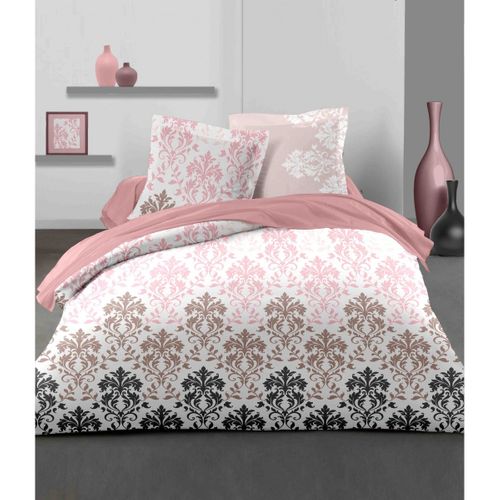 Crevecoeur Parure De Couette 100% Coton - Rose - 240x260 Cm