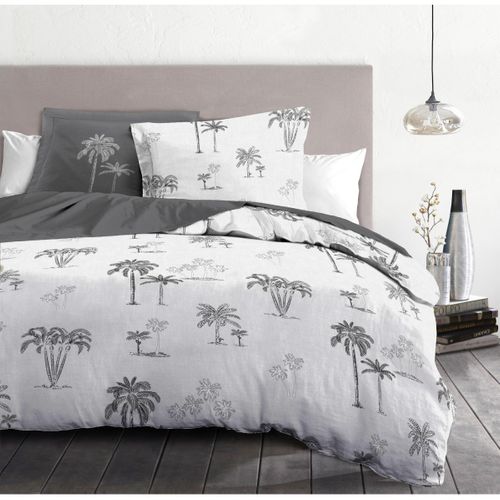 Tinghir Parure De Couette 100% Coton - Gris - 220x240 Cm