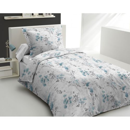 Pompadour Parure De Couette 100% Coton - Bleu - 140x200 Cm