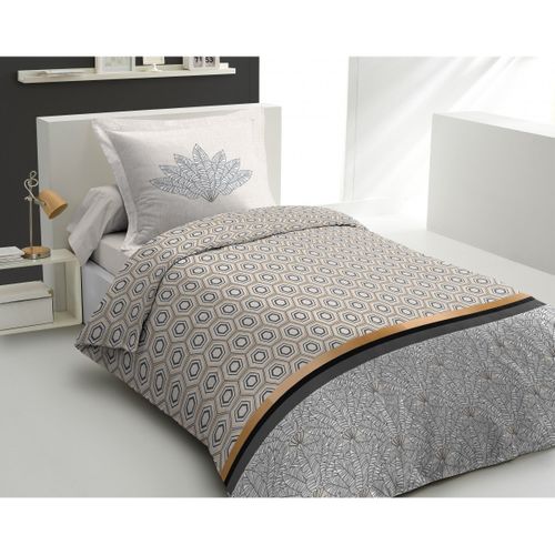 Louxor Parure De Couette 100% Coton Couleurs - Jaune, Matière - 100% Coton, Tailles - 140 X 200 Cm