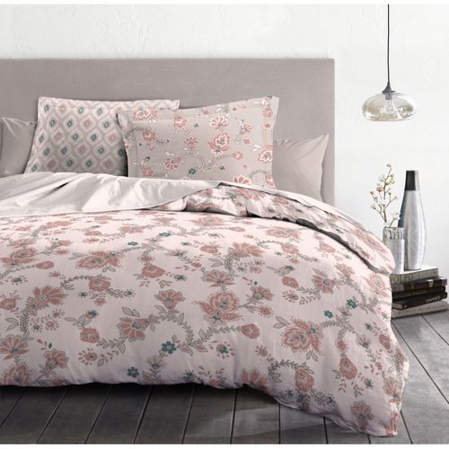 Parure De Couette 100% Coton 57 Fils Couleurs - Rose, Matière - 100% Coton, Tailles - 240 X 260 Cm
