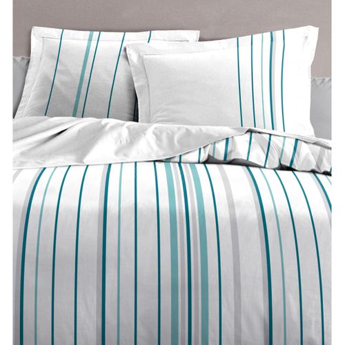 Parure De Couette 100% Coton 57 Fils Couleurs - Bleu, Matière - 100% Coton, Tailles - 240 X 260 Cm