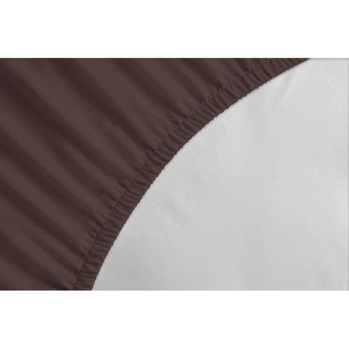 Drap-housse - Lh71599 - 160 X 200 + 25 Cm - Composition 100% Coton - Marron