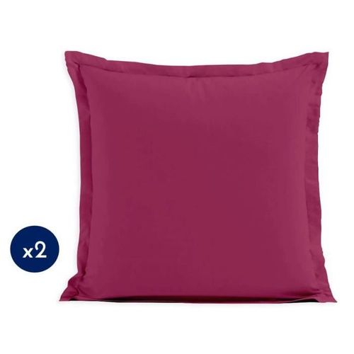 Lot De 2 Taies D'oreiller - Lh71604 - 63 X 63 Cm - Fuchsia