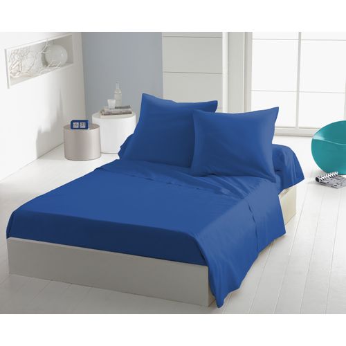 Drap Plat Microfibre 82g Bleu 240x300 Cm