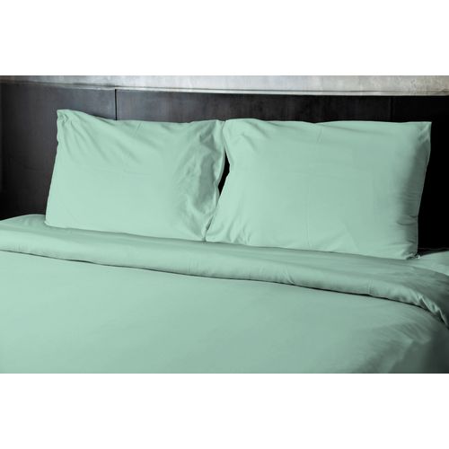 Drap Plat Microfibre 82g Vert D'eau 180x290 Cm