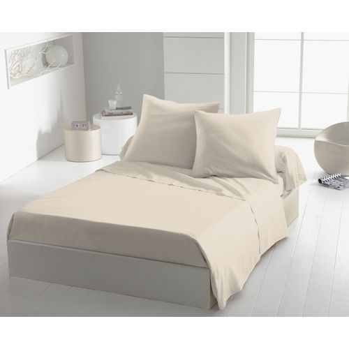 Drap Plat Microfibre 82g Beige Ivoire 240x300 Cm