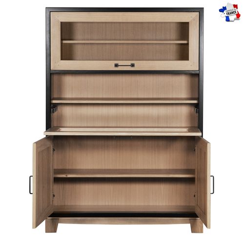 Bibliothèque Vitrée De Collectionneur, Chêne Massif