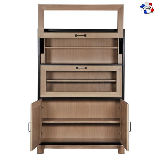 Bibliothèque Vitrée De Collectionneur, Chêne Massif