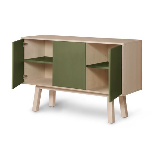 Buffet En Frêne 3 Portes 140 Cm, Hauteur 94 Cm