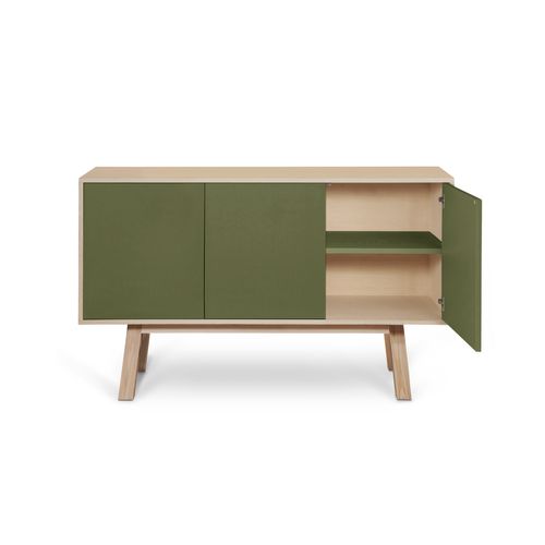 Buffet En Frêne 3 Portes 140 Cm, Hauteur 94 Cm