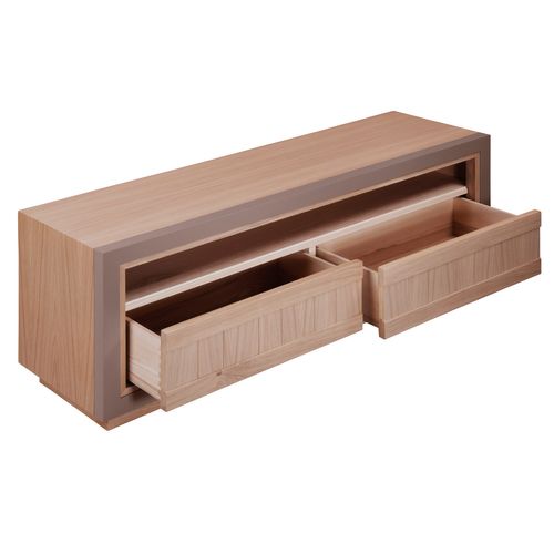 Meuble TV En Chêne Avec 2 Tiroirs L. 150 Cm