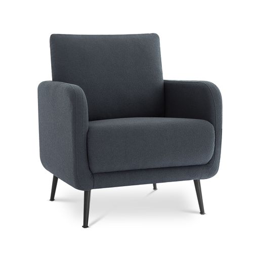 Fauteuil Design Emma Bouclette Gris Souris