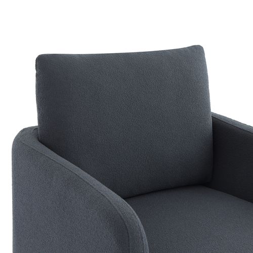 Fauteuil Design Emma Bouclette Gris Souris