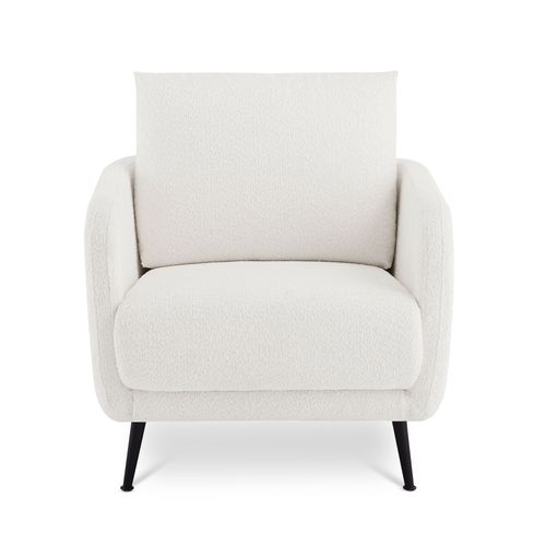 Fauteuil Design Emma Bouclette Blanc