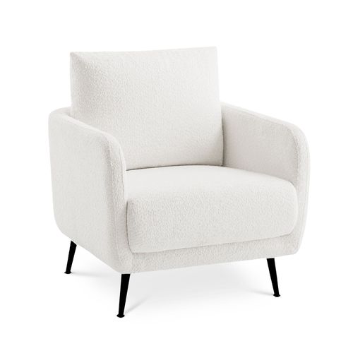 Fauteuil Design Emma Bouclette Blanc