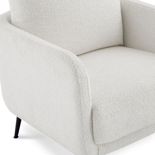 Fauteuil Design Emma Bouclette Blanc