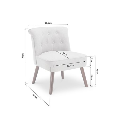 Lot De 2 Fauteuils Crapaud Jacques Capitonné Tissu Gris Clair