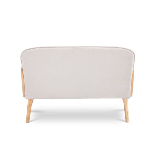 Canapé Bohème 2 Places Rosi En Cannage Et Lin Beige