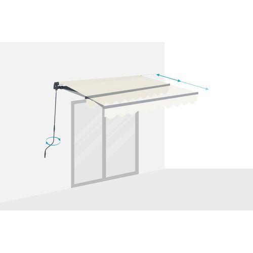 Store Banne Monobloc Vecchio 2,5x2m - Toile Premium 320g/m² Beige