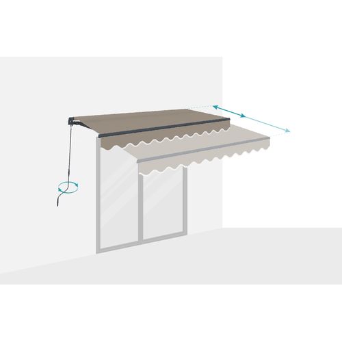 Store Banne Monobloc Vecchio 3x2,5m - Toile Premium 320g/m² Taupe