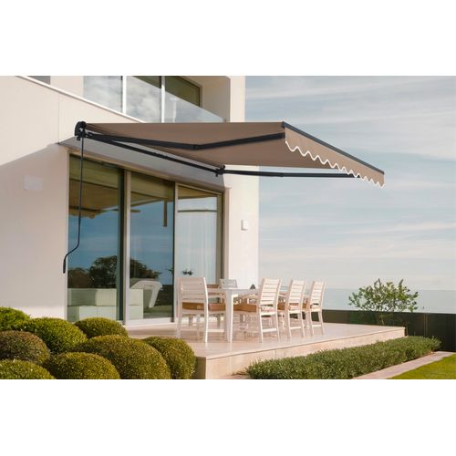 Store Banne Monobloc Vecchio 3x2,5m - Toile Premium 320g/m² Taupe