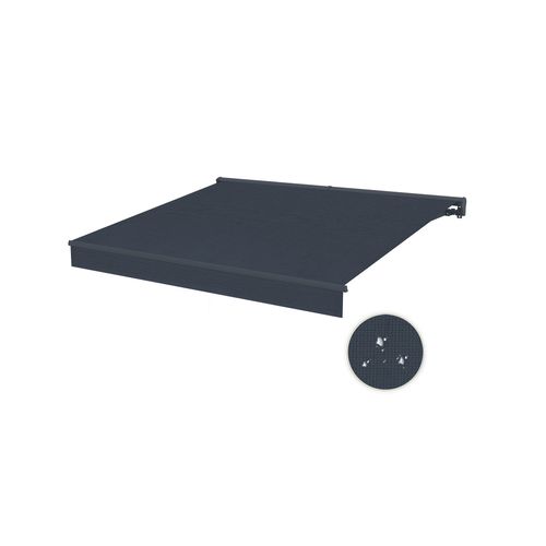 Store Banne Semi-coffre Motorisé Fazzio 3x2,5m - Toile Premium 320g/m² Gris