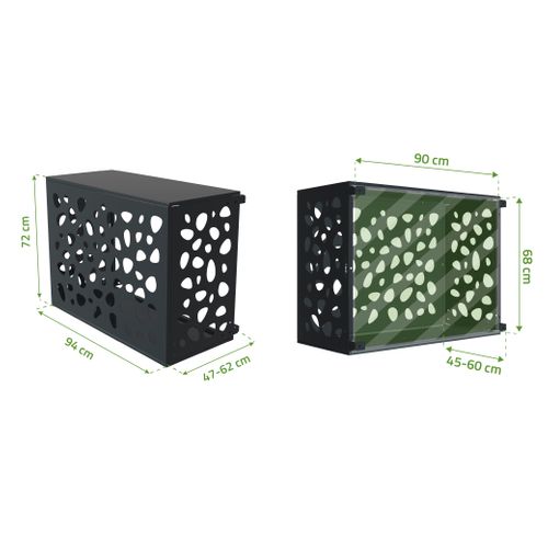 Cache Clim Amaro Sunny Gris Anthracite En Acier Avec Face Inférieure – Taille S