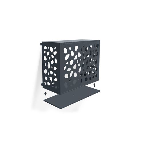 Cache Clim Amaro Sunny Gris Anthracite En Acier Avec Face Inférieure – Taille S