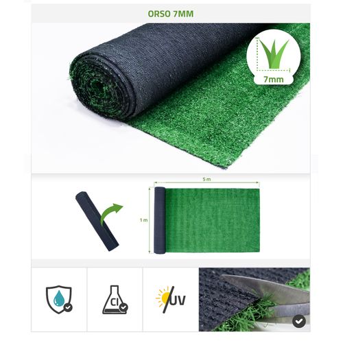 Gazon Synthétique Orso 1m X 5m - 7mm