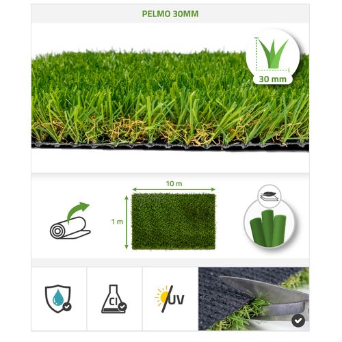 Gazon Synthétique Pelmo 1m X 10m - 30mm