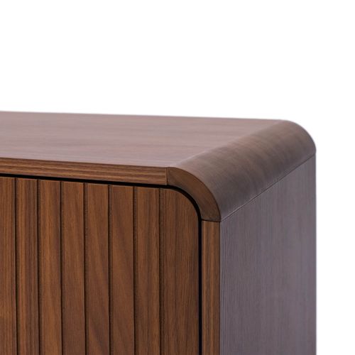 Meuble TV Milo Couleur Bois De Noyer Style Rétro