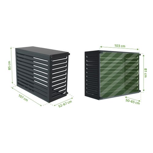 Cache Clim Amaro Gris Anthracite En Acier Avec Face Inférieure – Taille M