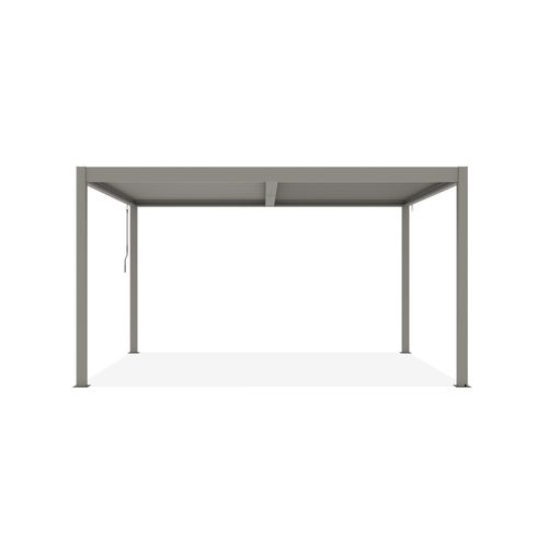 Pergola Bioclimatique Autoportée Piana 4x3m Aluminium Taupe - Lames Orientables