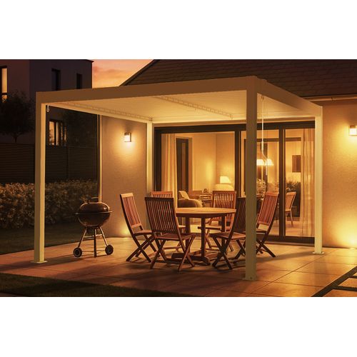 Pergola Bioclimatique Autoportée Piana 3x3m Aluminium Blanc - Lames Orientables