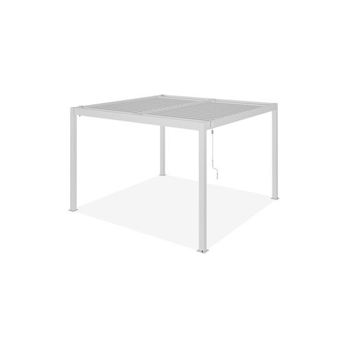 Pergola Bioclimatique Autoportée Piana 3x3m Aluminium Blanc - Lames Orientables