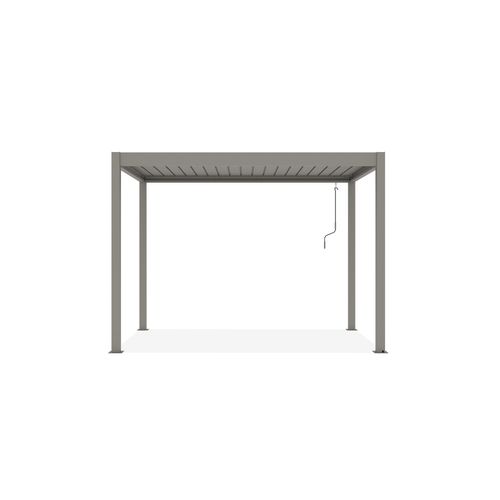 Pergola Bioclimatique Autoportée Piana 3x2m Aluminium Taupe - Lames Orientables